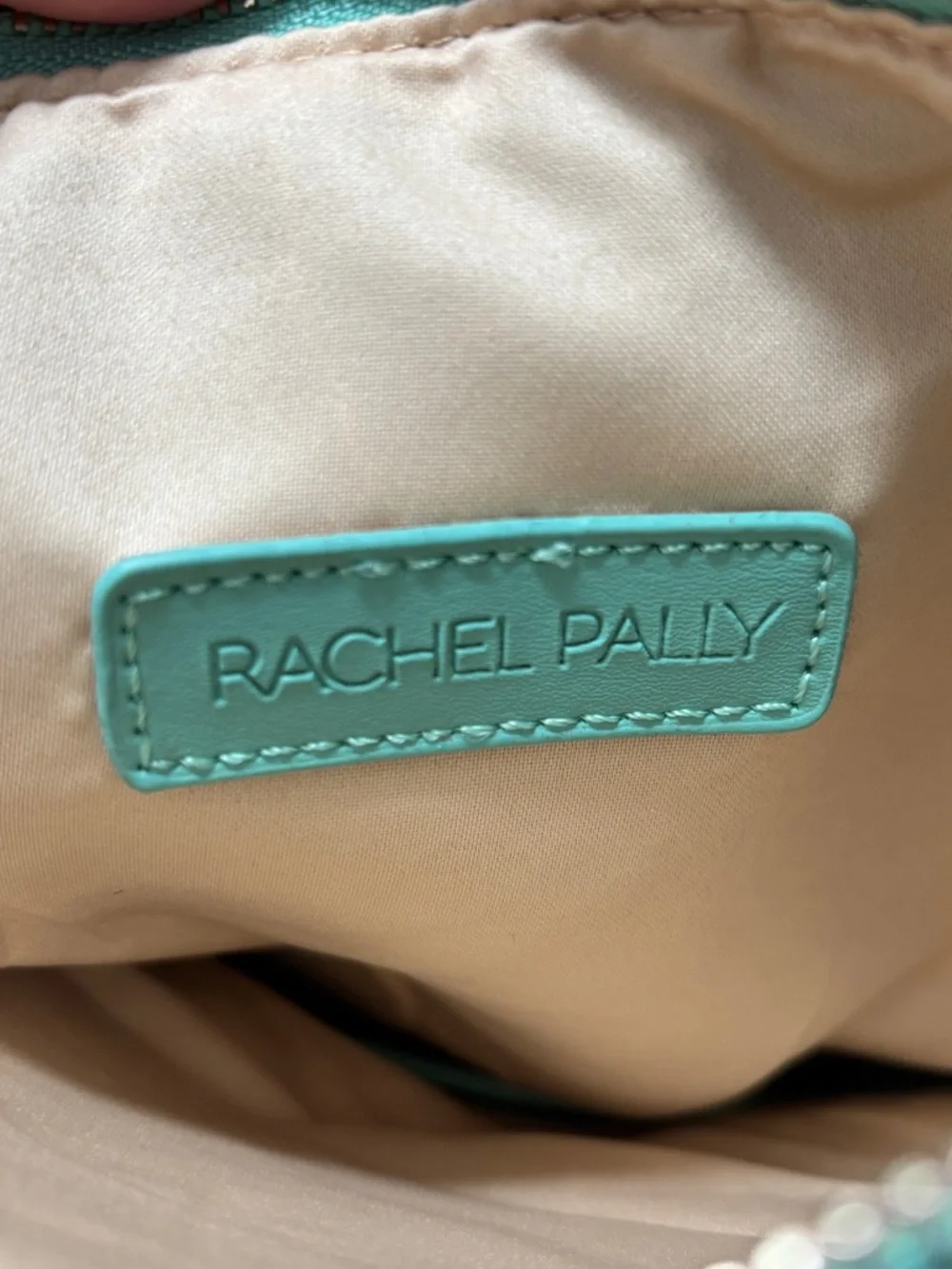 Rachel Pally Reversible Clutch Paradise Tropical Floral Mint Coral Vegan Leather